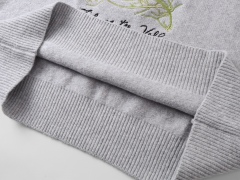 Elegance Meets Nature: GXZ Lily Embroidered Knit Sweater