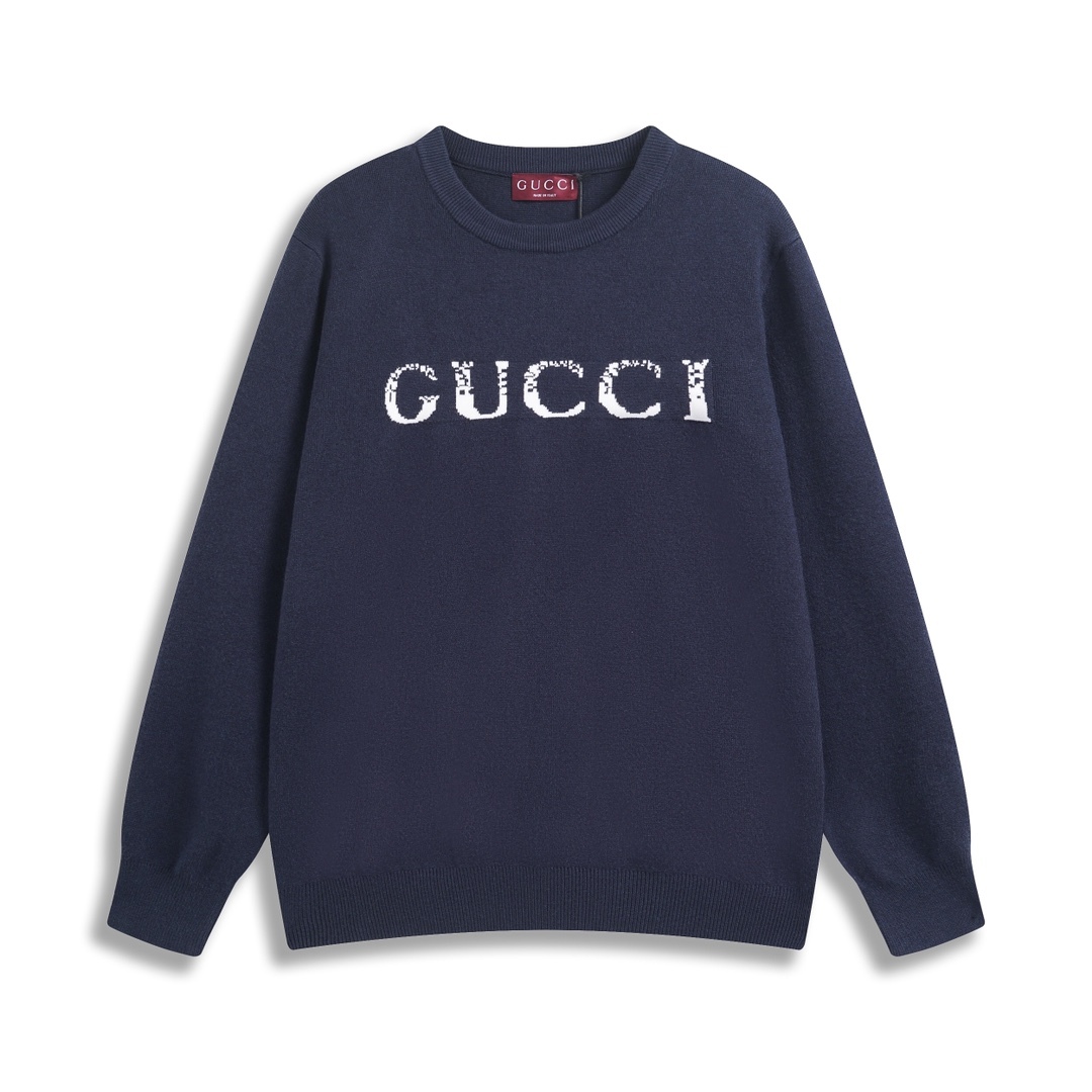 Effortless Luxury: GXZ Bold Embroidered Knit Sweater