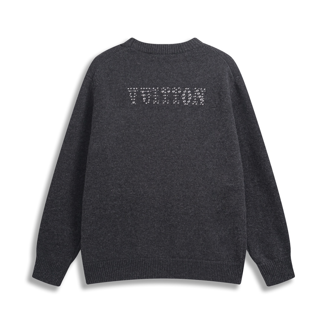 Shine Bright: GXZ Crystal-Embellished Knit Sweater