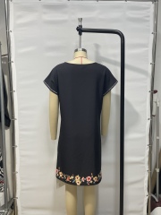 GXZ Ribbed Knit Twisted Waist A-Line Dress - Sophisticated Comfort