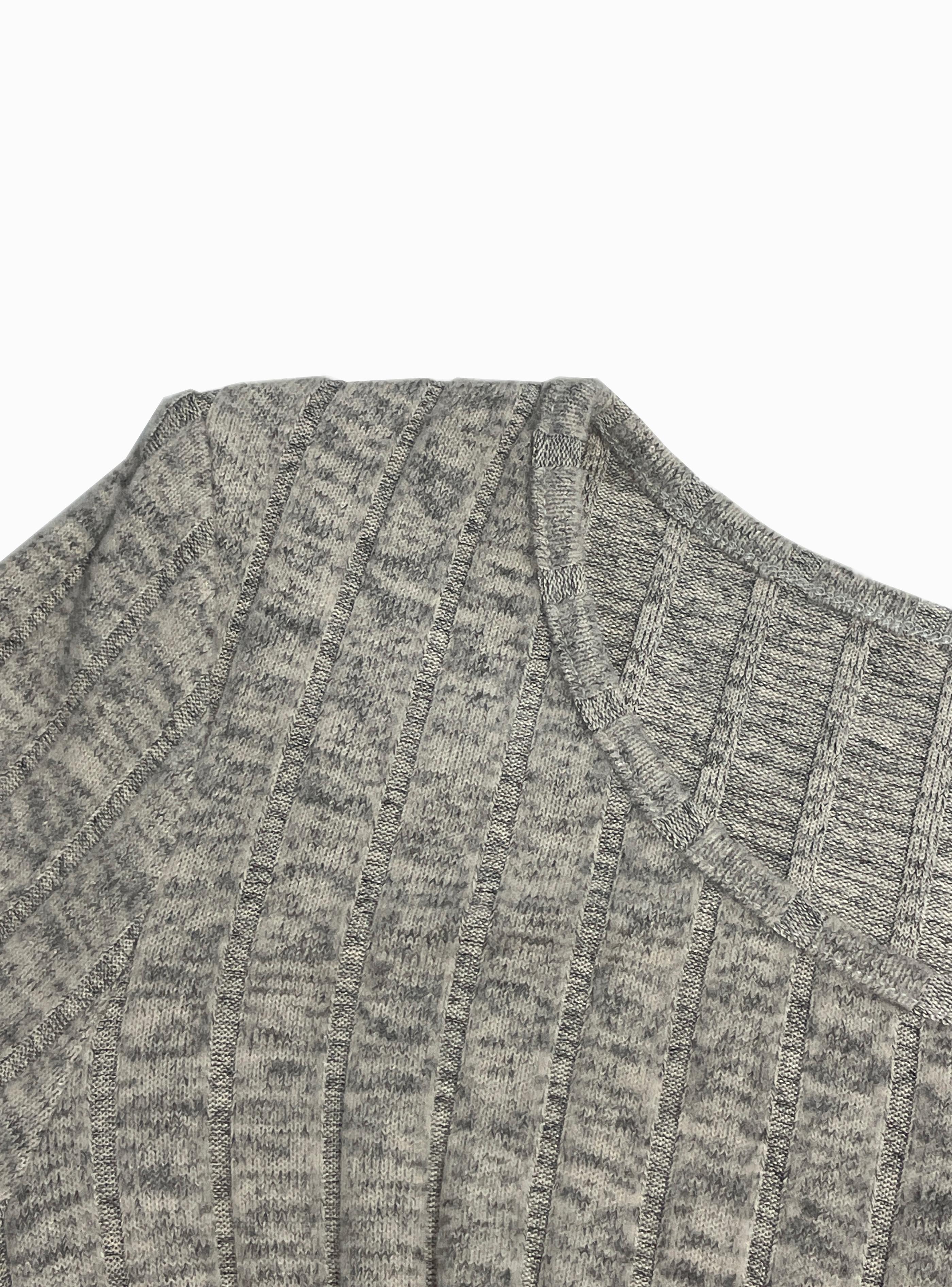 GXZ Ribbed Knit Twisted Waist A-Line Dress - Sophisticated Comfort