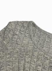 GXZ Ribbed Knit Twisted Waist A-Line Dress - Sophisticated Comfort