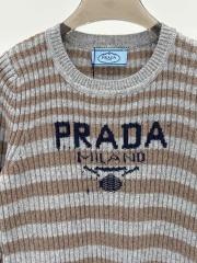 Timeless Elegance: GXZ Striped Knit Sweater with Embroidered Logo