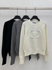 GXZ Elegant Cable Knit Cardigan with Embroidered Logo