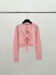 Chanel-Inspired Cable Knit Cardigan – Elegance with Feminine Touches
