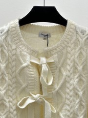 Chanel-Inspired Cable Knit Cardigan – Elegance with Feminine Touches
