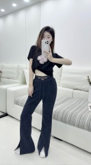 Chic Women's Corduroy Flared Pants with Drawstring Waist