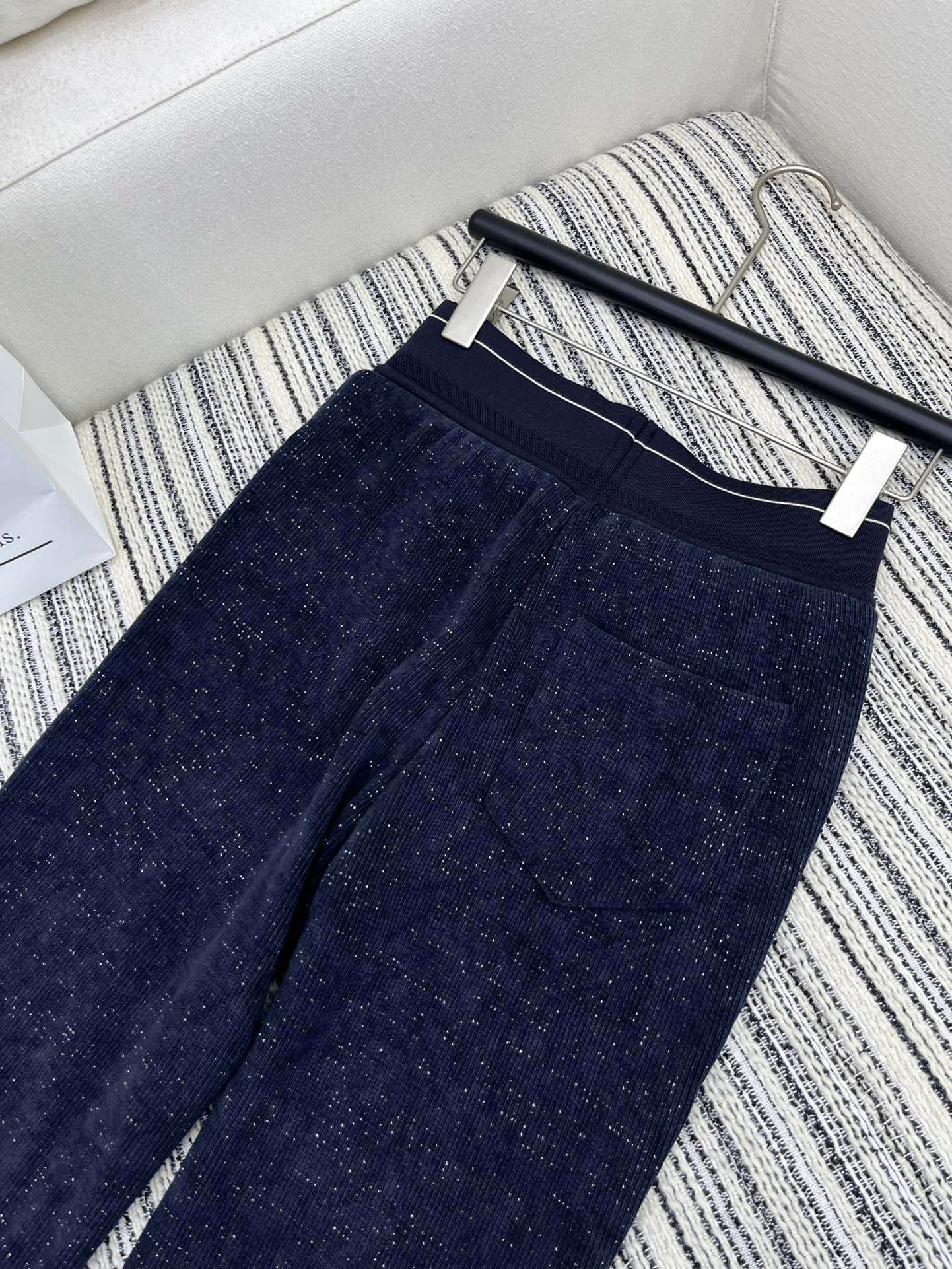 Chic Women's Corduroy Flared Pants with Drawstring Waist