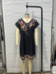 GXZ Ribbed Knit Twisted Waist A-Line Dress - Sophisticated Comfort