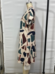 GXZ Abstract Printed Casual Summer Dress - Effortless Style