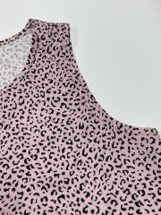 GXZ Sleeveless Leopard Print Midi Dress - Casual Chic and Effortless Style