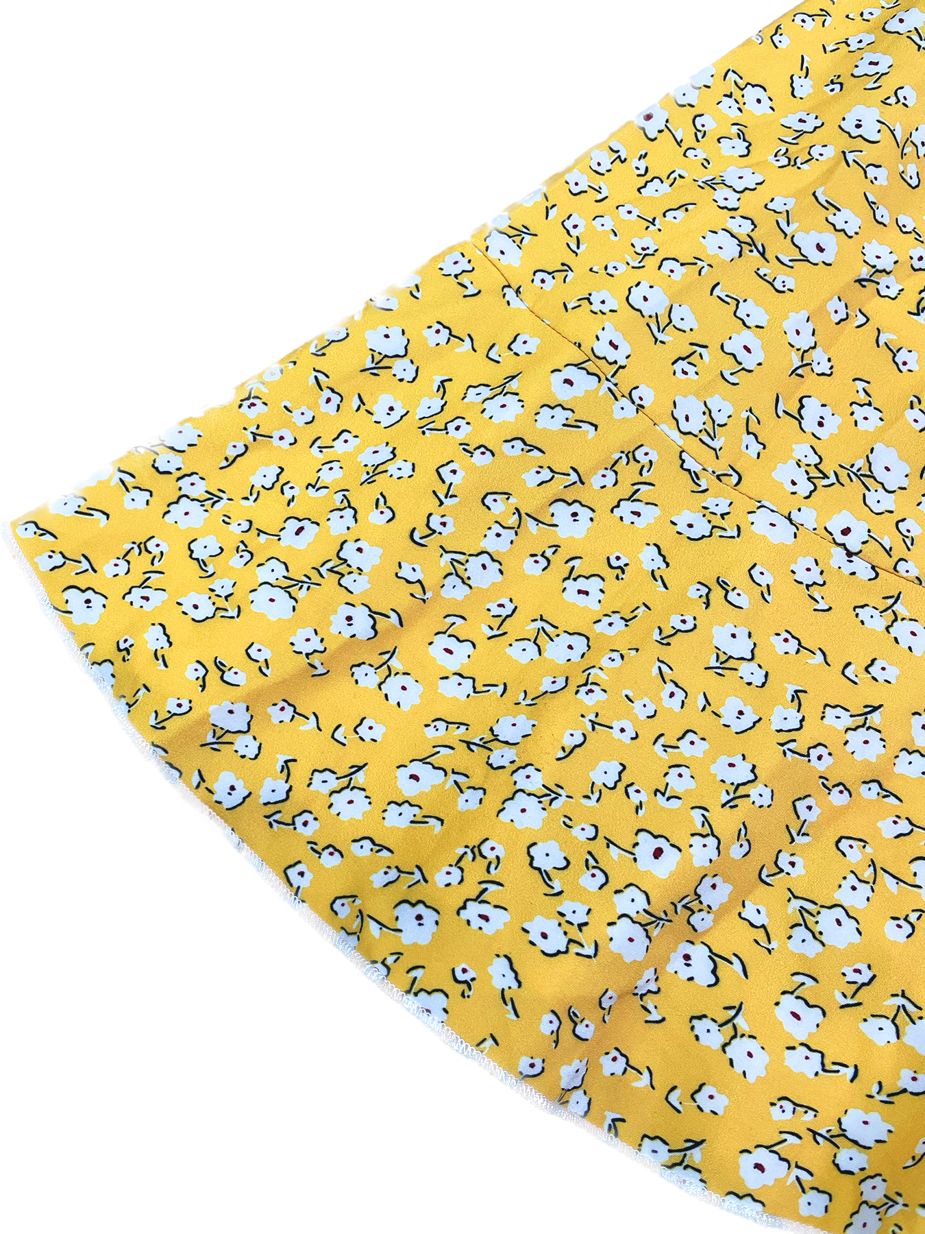 GXZ Women's Yellow Floral Wrap Dress – Effortless Summer Elegance