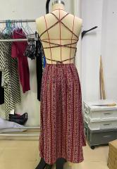 GXZ Bohemian Style Red Maxi Dress - Summer Vibes