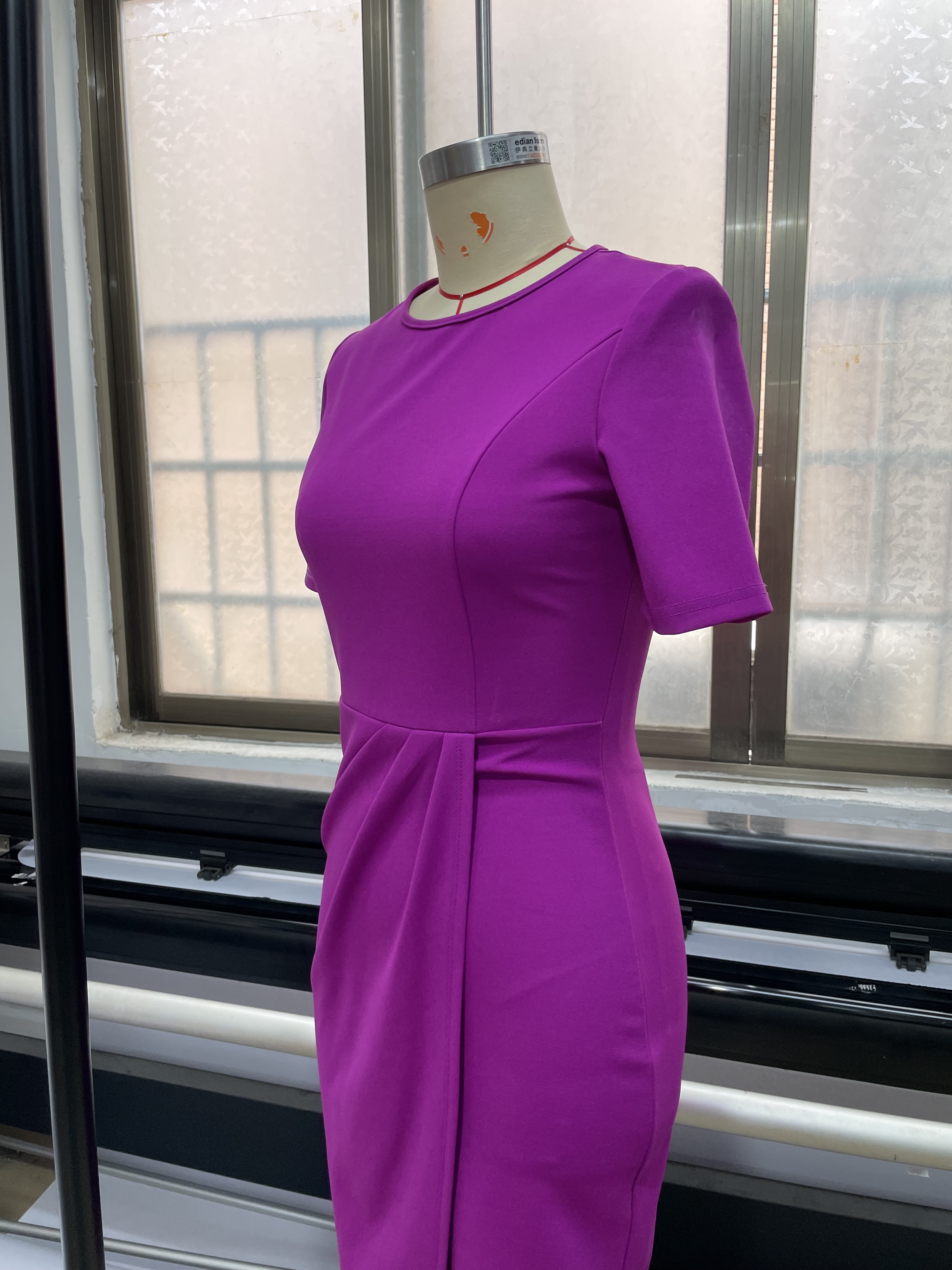 GXZ Women's Elegant Purple Bodycon Dress – Timeless Chic