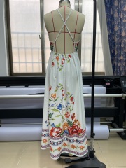 GXZ Floral Print Maxi Dress – Elegant Summer Vibes