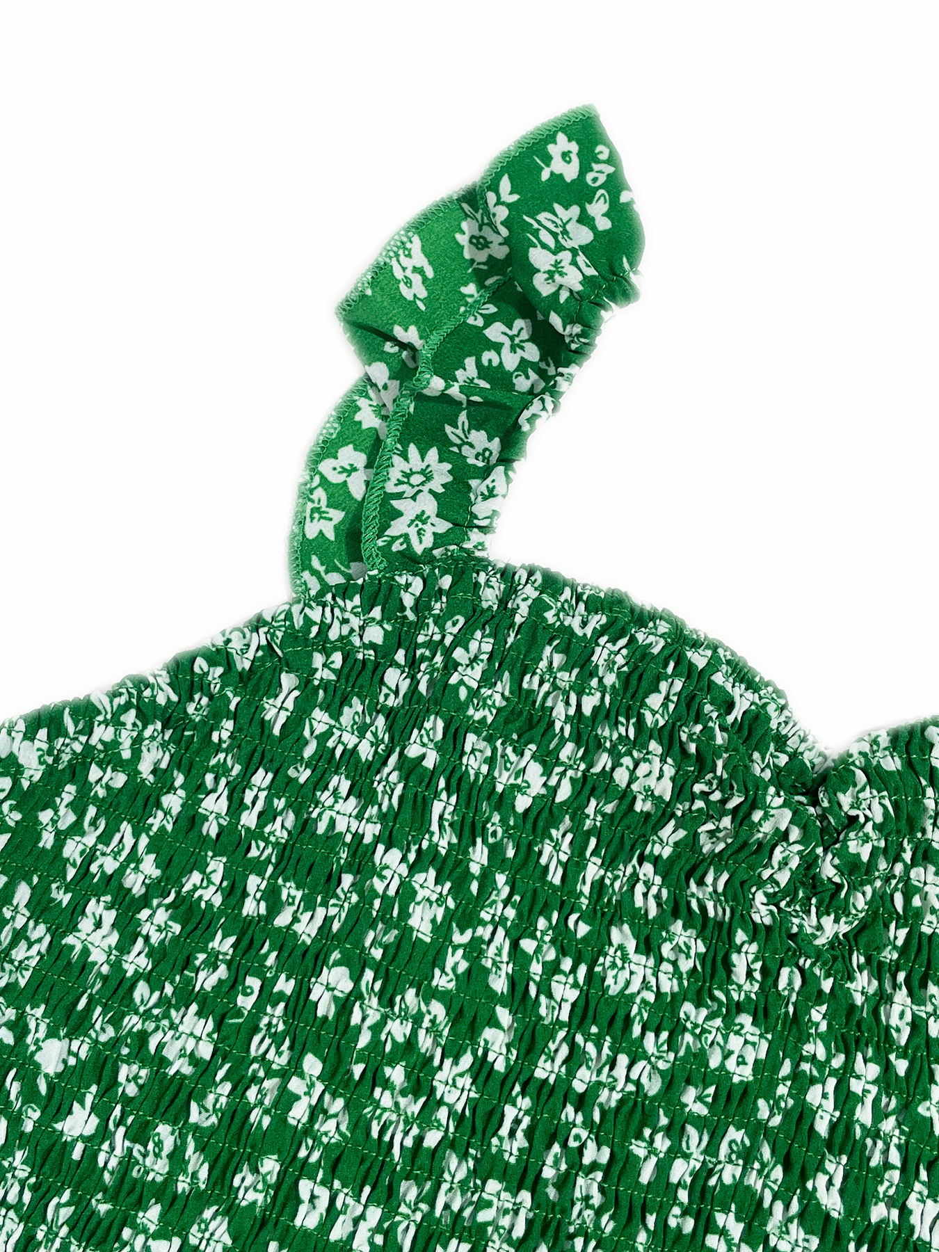 GXZ Green Floral Summer Dress - Beach-Ready Elegance