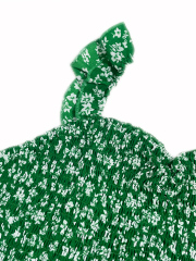 GXZ Green Floral Summer Dress - Beach-Ready Elegance