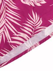 GXZ Tropical Print High Neck Summer Dress – Vibrant & Chic