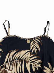 GXZ Tropical Leaf Print Sundress – Effortless Summer Style