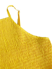 GXZ Women’s Yellow Halter Maxi Dress – Bold Elegance for Every Occasion