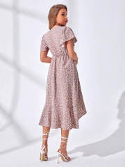 GXZ Floral Wrap Midi Dress – The Perfect Blend of Comfort and Summer Elegance
