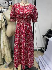 GXZ Red Floral Midi Dress – Timeless Elegance for Every Occasion