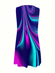 GXZ Shimmering Gradient Sleeveless Dress – Radiate Elegance