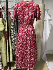 GXZ Red Floral Midi Dress – Timeless Elegance for Every Occasion
