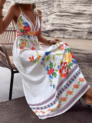 GXZ Floral Print Maxi Dress – Elegant Summer Vibes