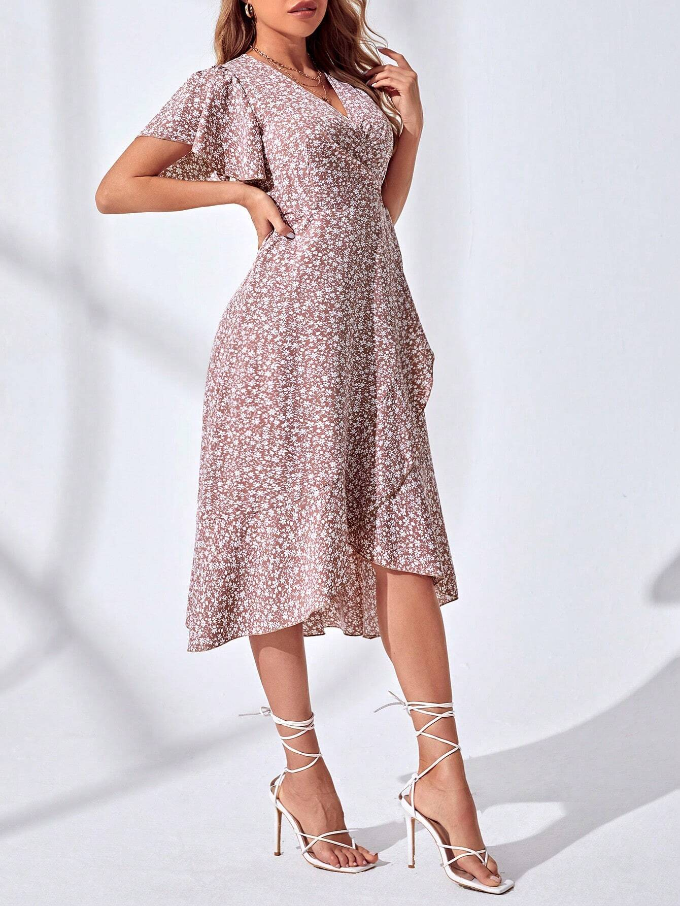 GXZ Floral Wrap Midi Dress – The Perfect Blend of Comfort and Summer Elegance