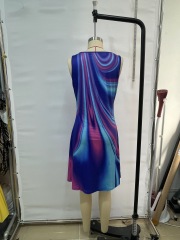 GXZ Shimmering Gradient Sleeveless Dress – Radiate Elegance