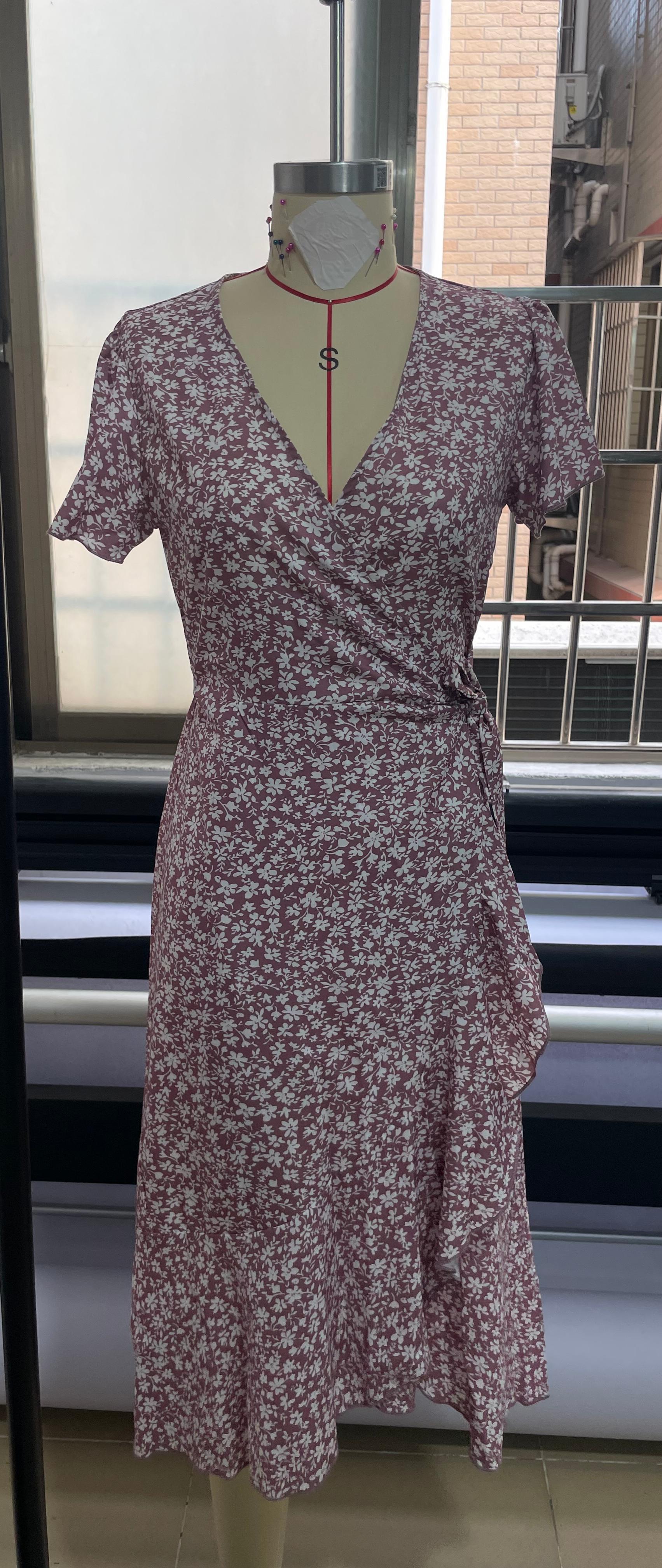 GXZ Floral Wrap Midi Dress – The Perfect Blend of Comfort and Summer Elegance
