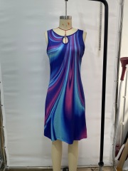 GXZ Shimmering Gradient Sleeveless Dress – Radiate Elegance
