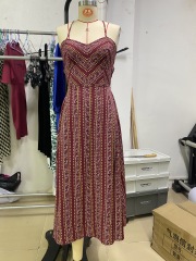 GXZ Bohemian Style Red Maxi Dress - Summer Vibes