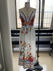 GXZ Floral Print Maxi Dress – Elegant Summer Vibes