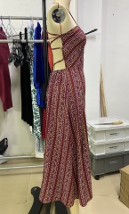 GXZ Bohemian Style Red Maxi Dress - Summer Vibes