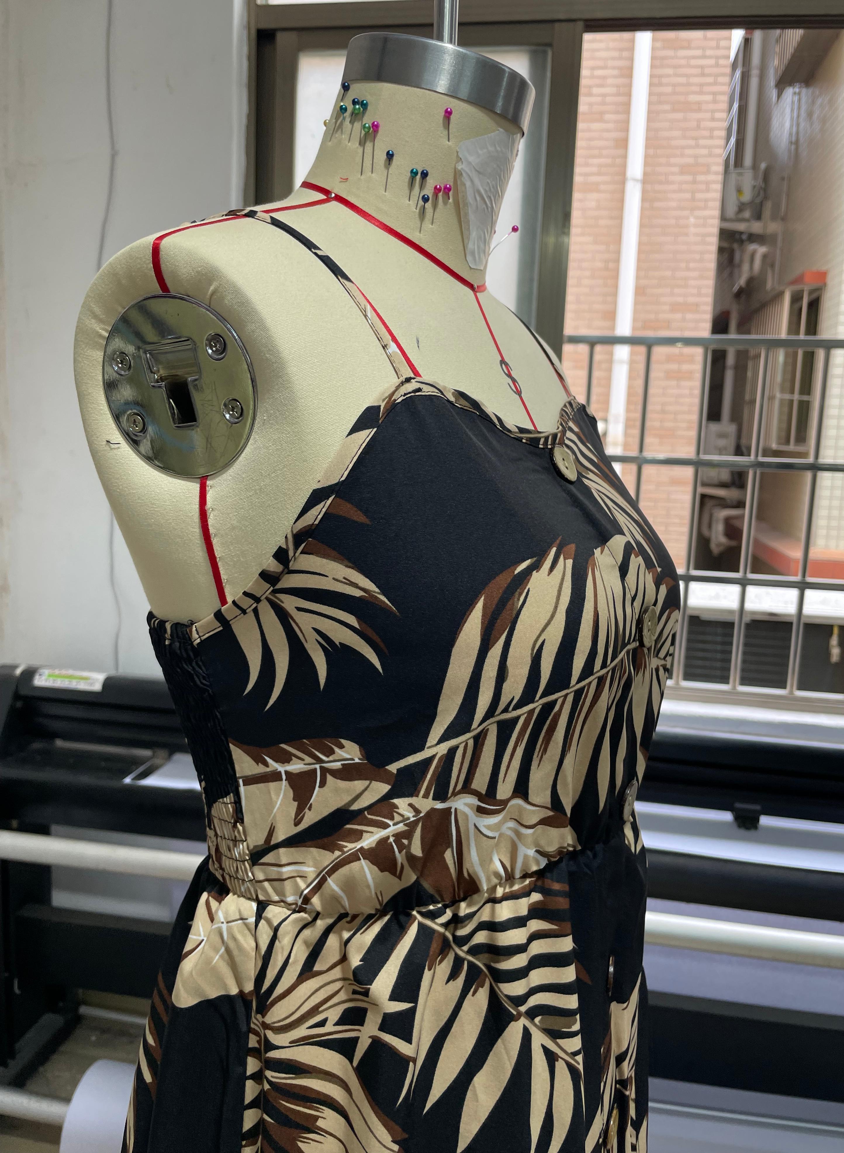 GXZ Tropical Leaf Print Sundress – Effortless Summer Style