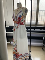 GXZ Floral Print Maxi Dress – Elegant Summer Vibes