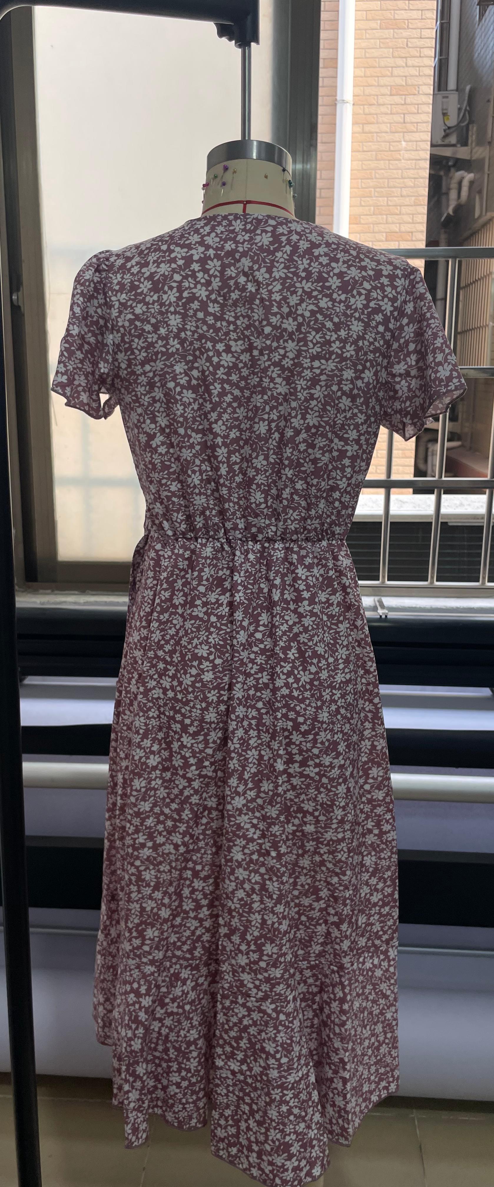 GXZ Floral Wrap Midi Dress – The Perfect Blend of Comfort and Summer Elegance