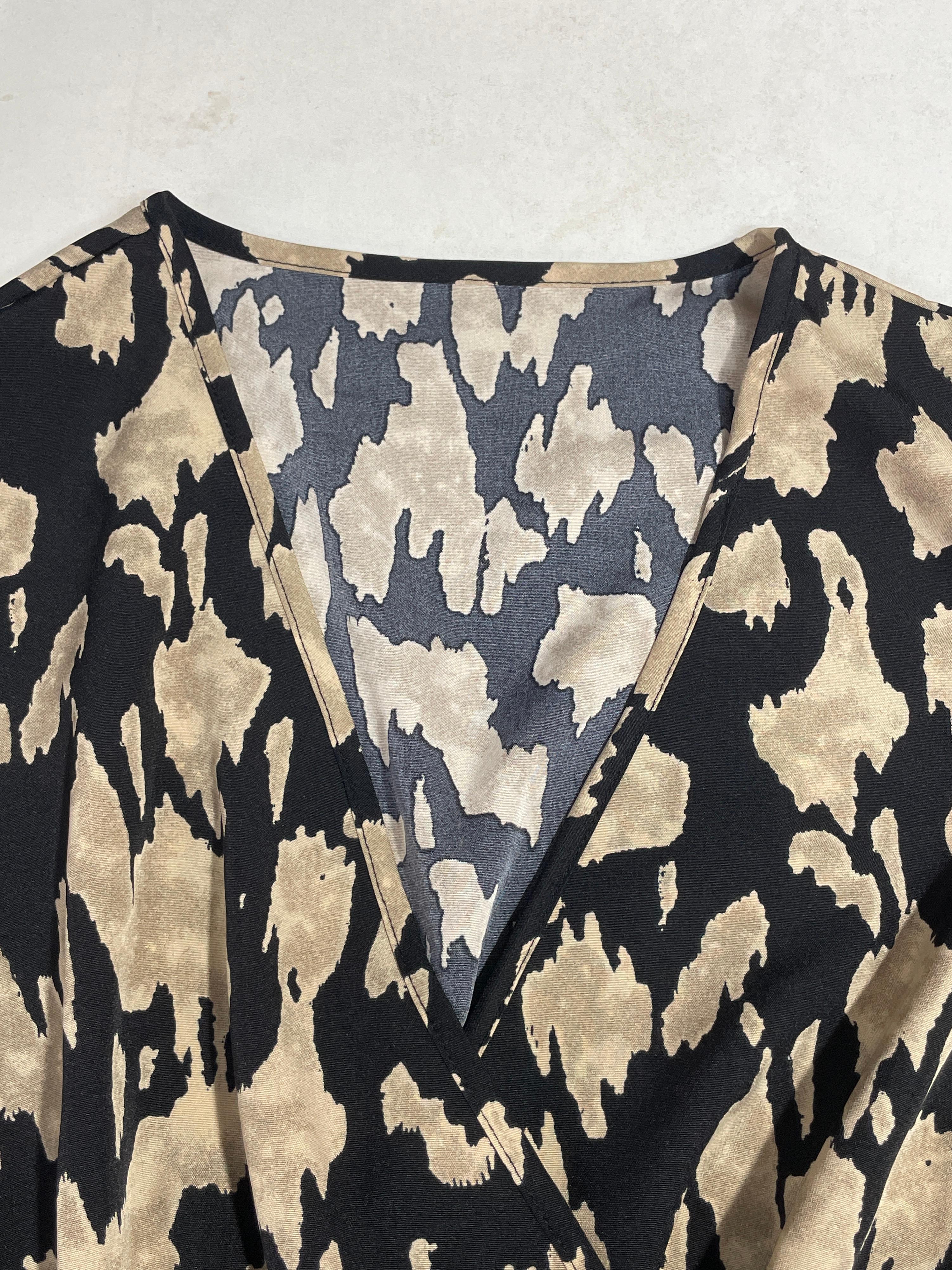 Unleash Your Wild Side: GXZ Leopard Wrap Maxi Dress