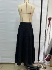 GXZ Women's Black Tiered Maxi Skirt – Effortlessly Elegant and Versatile