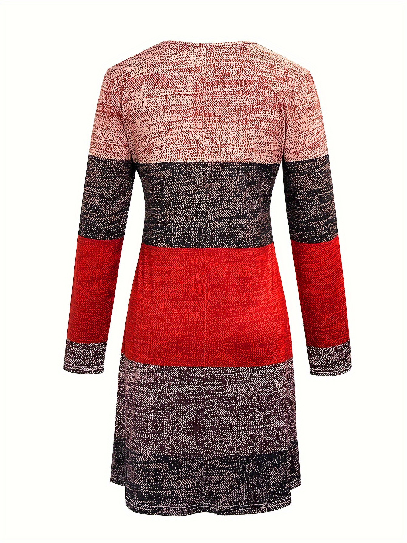 GXZ Women's Gradient Colorblock Dress – A Bold Statement in Comfort and Style