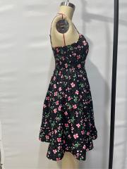 GXZ Women's Black Floral Sundress – Charming and Comfortable for Everyday Elegance