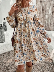 Bohemian Chic: GXZ Floral Smock Dress
