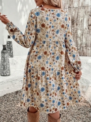 Bohemian Chic: GXZ Floral Smock Dress
