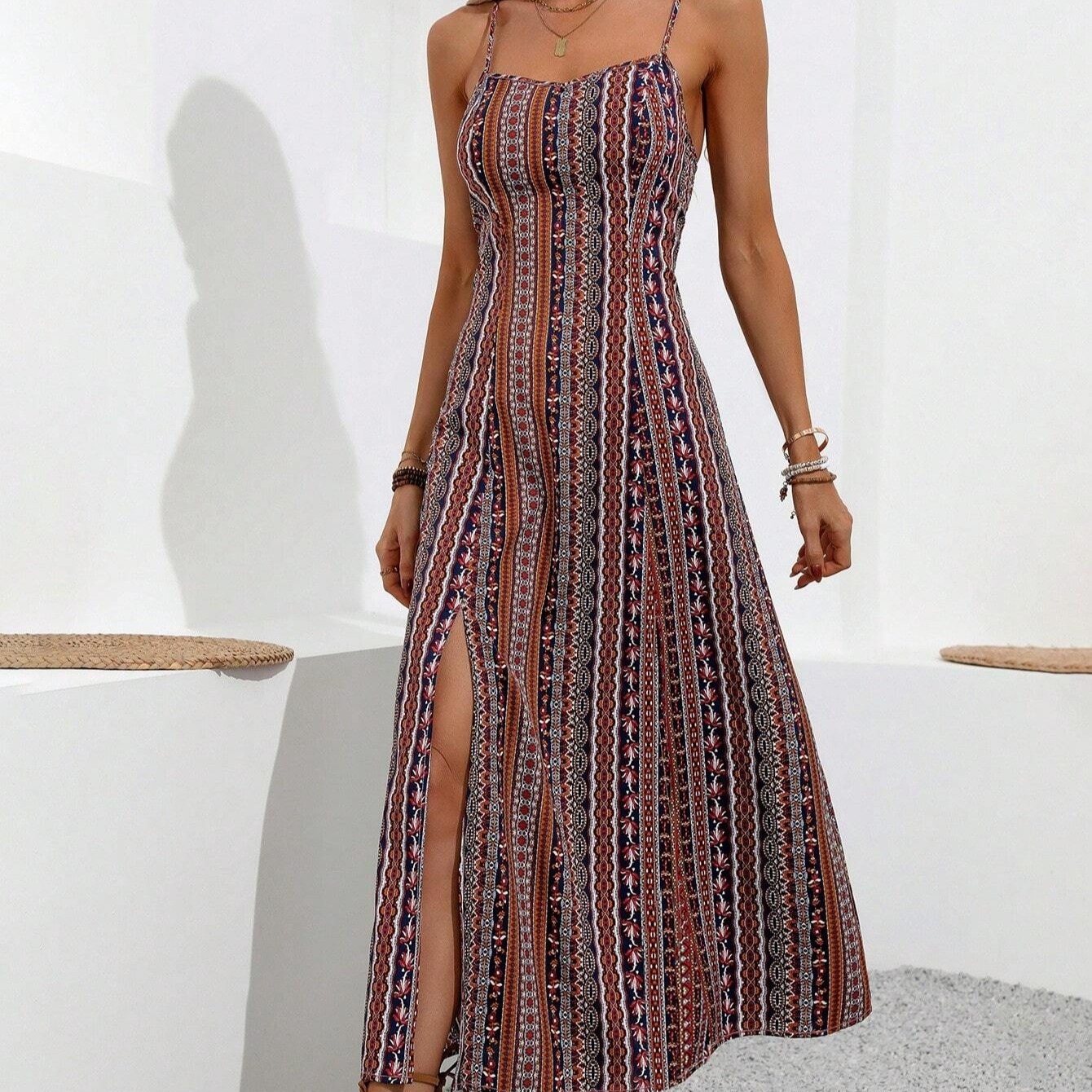 Unleash Your Wild Side: GXZ Leopard Wrap Maxi Dress