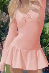 Feel Stylish & Sporty: GXZ Women's Ruched Skater Active Dress