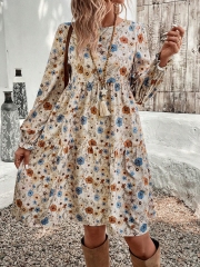 Bohemian Chic: GXZ Floral Smock Dress