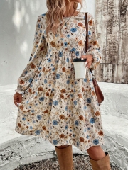 Bohemian Chic: GXZ Floral Smock Dress