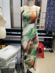 GXZ Abstract Printed Maxi Dress – Where Art Meets Fashion